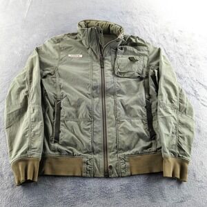 G-Star Raw Jacket Mens Large Green RCO Lockhart CN Bomber Hooded Cargo Cotton